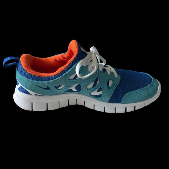 Nike Women's Free Run 2 Light Photo Blue Orange Midnight SZ/7 - Picture 6 of 14